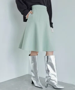 VIS ジャージメルトンニーレングスセミフレアスカート