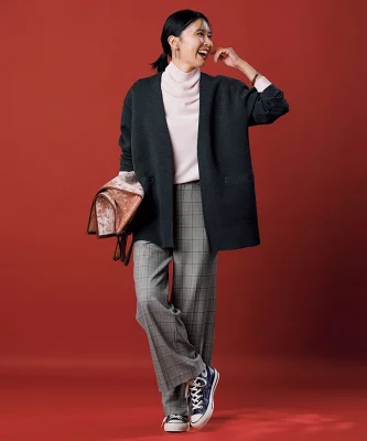 UNFILO beauty warm ワイドパンツ