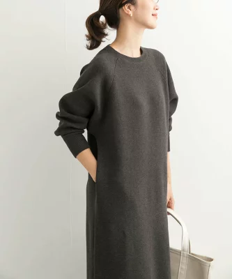 DOORS スウェットライクニットワンピース