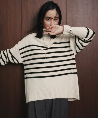 UNFILO カシミヤブレンド ハイネックニット