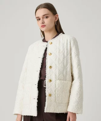 ANAYI フラッグツイードキルティングコート