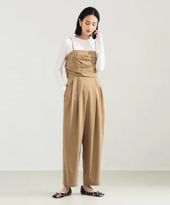 Demi-Luxe BEAMS キュプラ ドレープ オールインワン