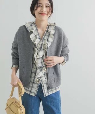 DOORS ニットZIPブルゾン