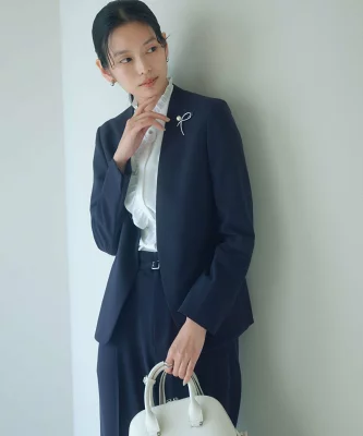 green label relaxing パウドレ ノーラペル ジャケット ウォッシャブル ストレッチ