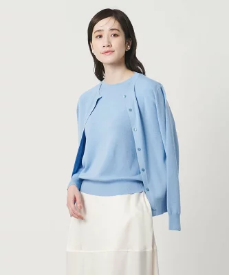 UNITED ARROWS フルニードル クルーネック ニット